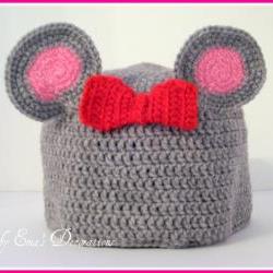 Mouse Grey Hat, Beanie For..